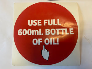 Petrol Machine Oil Sticker